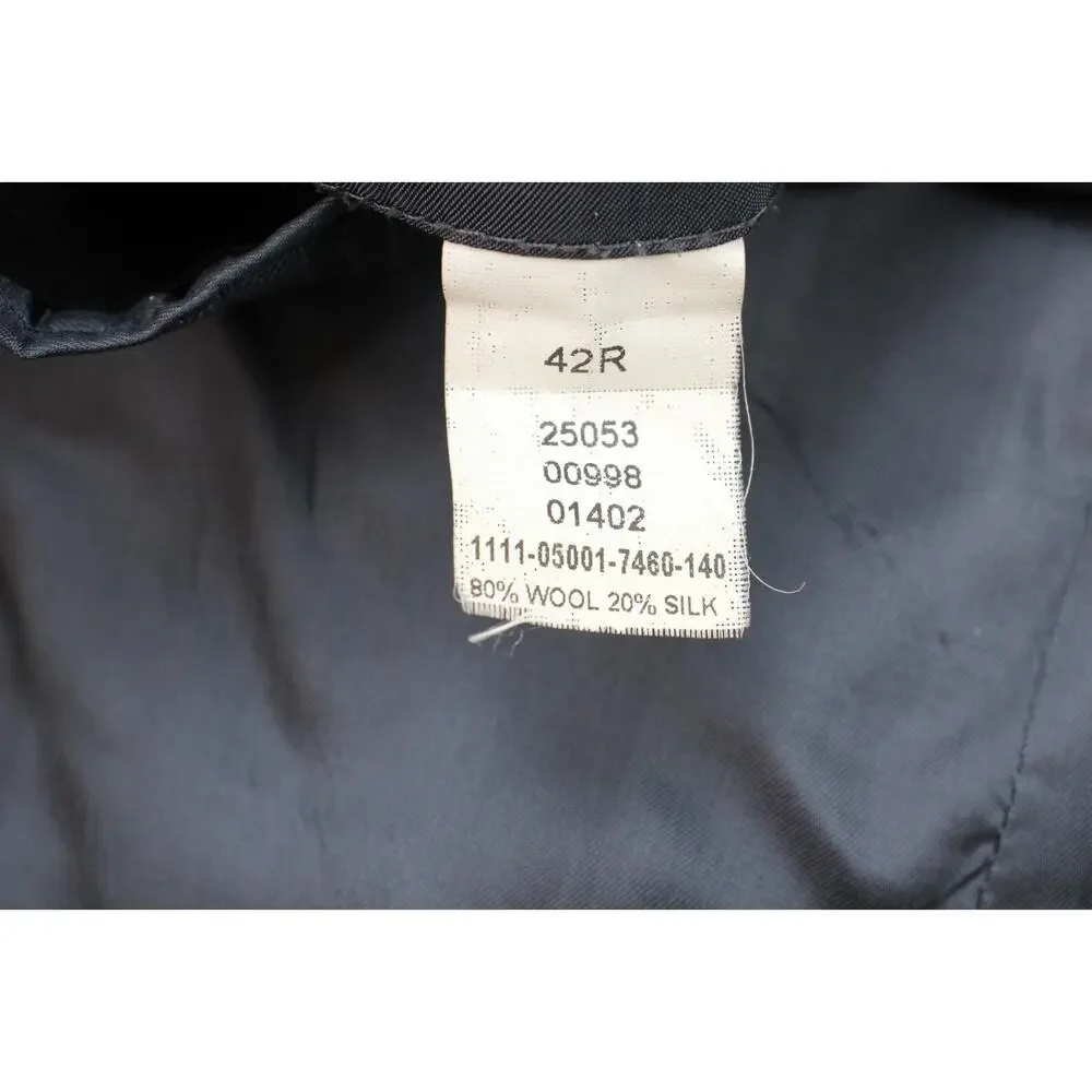 Jos A Bank Blazer Mens 42R Gray Striped Lined 2 Button Suit‎ Jacket